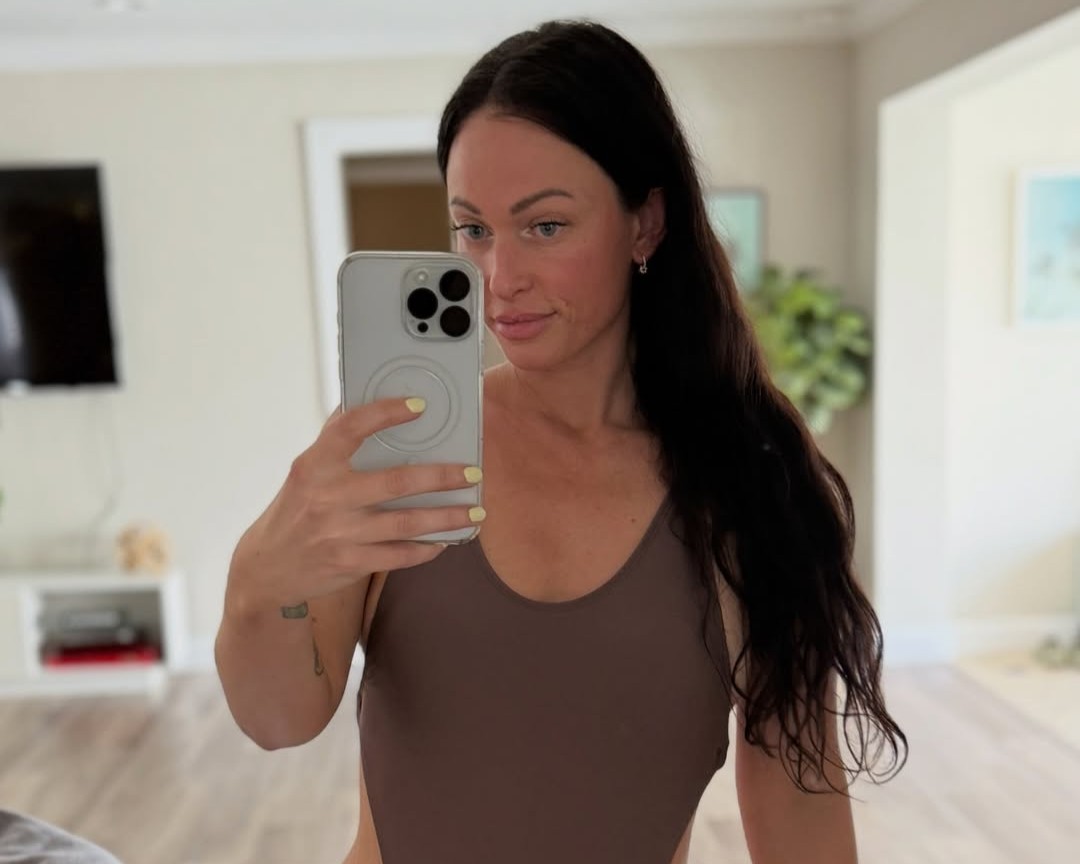 Amanda Wilde wearing a bodysuit